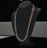 14K Rose Gold Cuban Links Chain / 86.4gr / 6mm / 24in