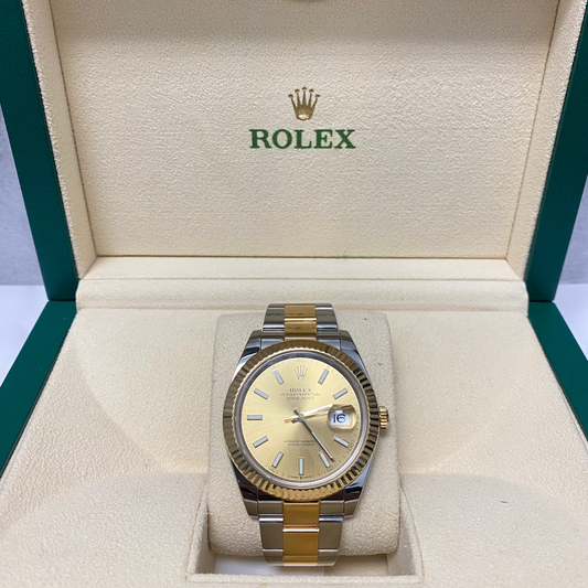 Rolex Datjust 41Mm 2 Tone 18K All Original 2023