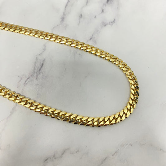 14K Yellow Gold Cuban Links / 123.5gr / 8mm / 24in