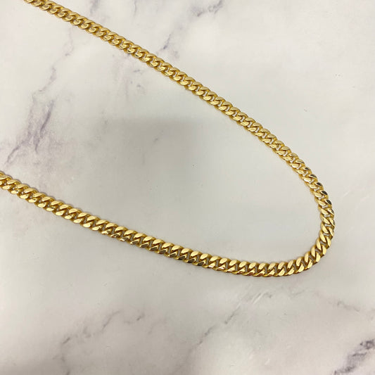 14K Yellow Gold Micro Cuban / 46.8gr / 5.2mm / 24in