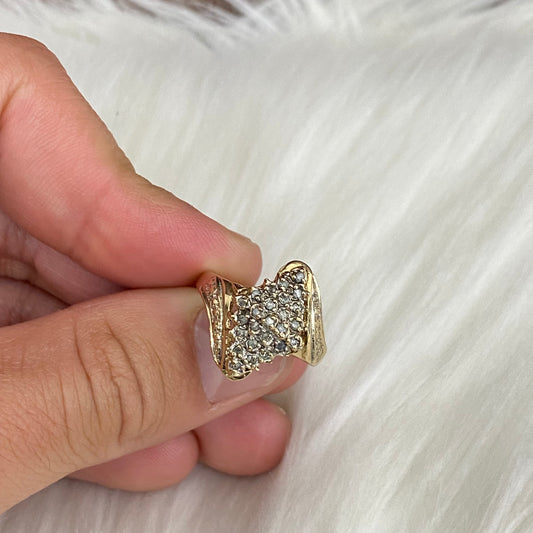 10K Yellow Gold Diamond Luxury Wedding Ring Ct Dia / 4.1gr / Size 7