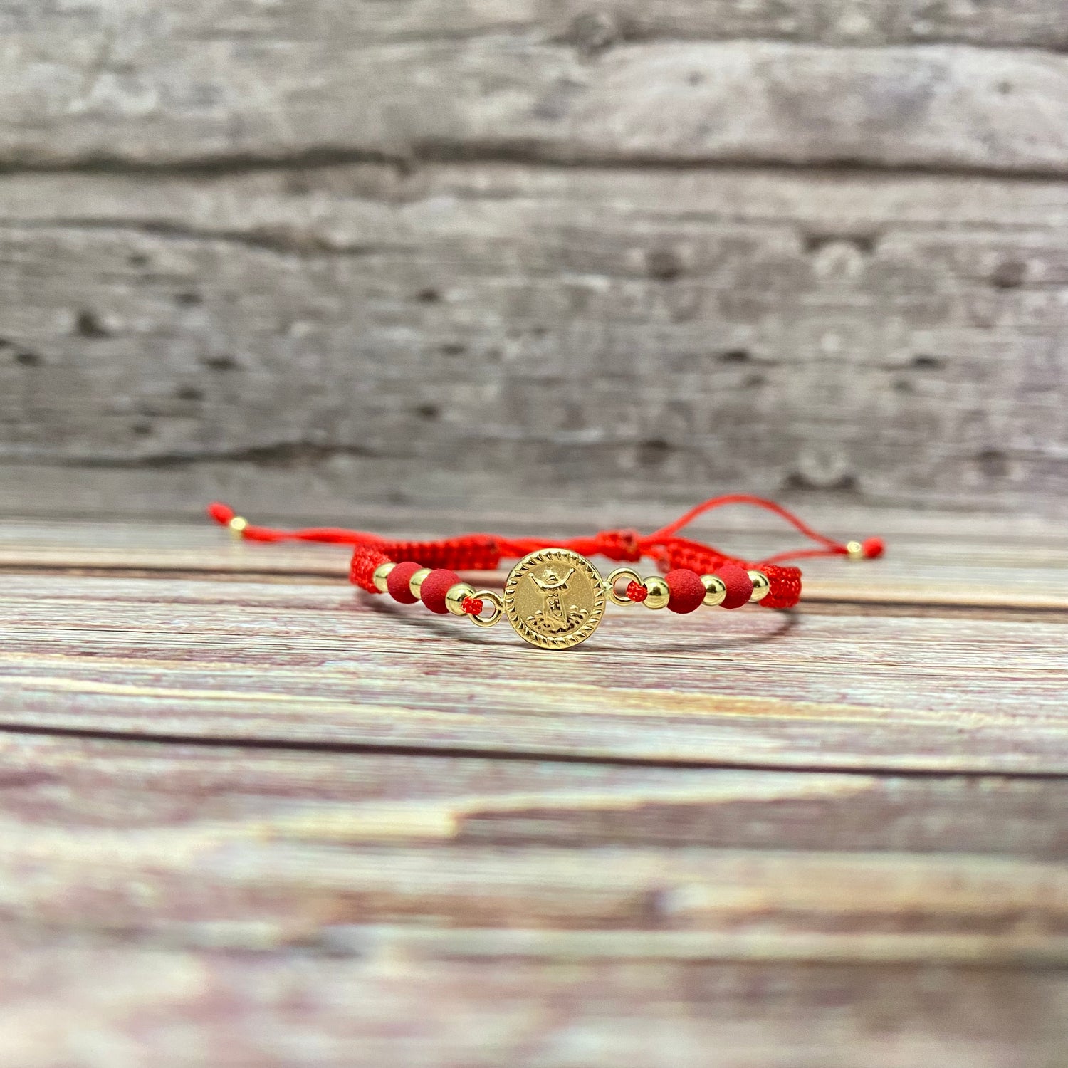 18K Yellow Gold Tejida Divine Child-Smooth Balls Bracelet Adjustable / 1.15gr