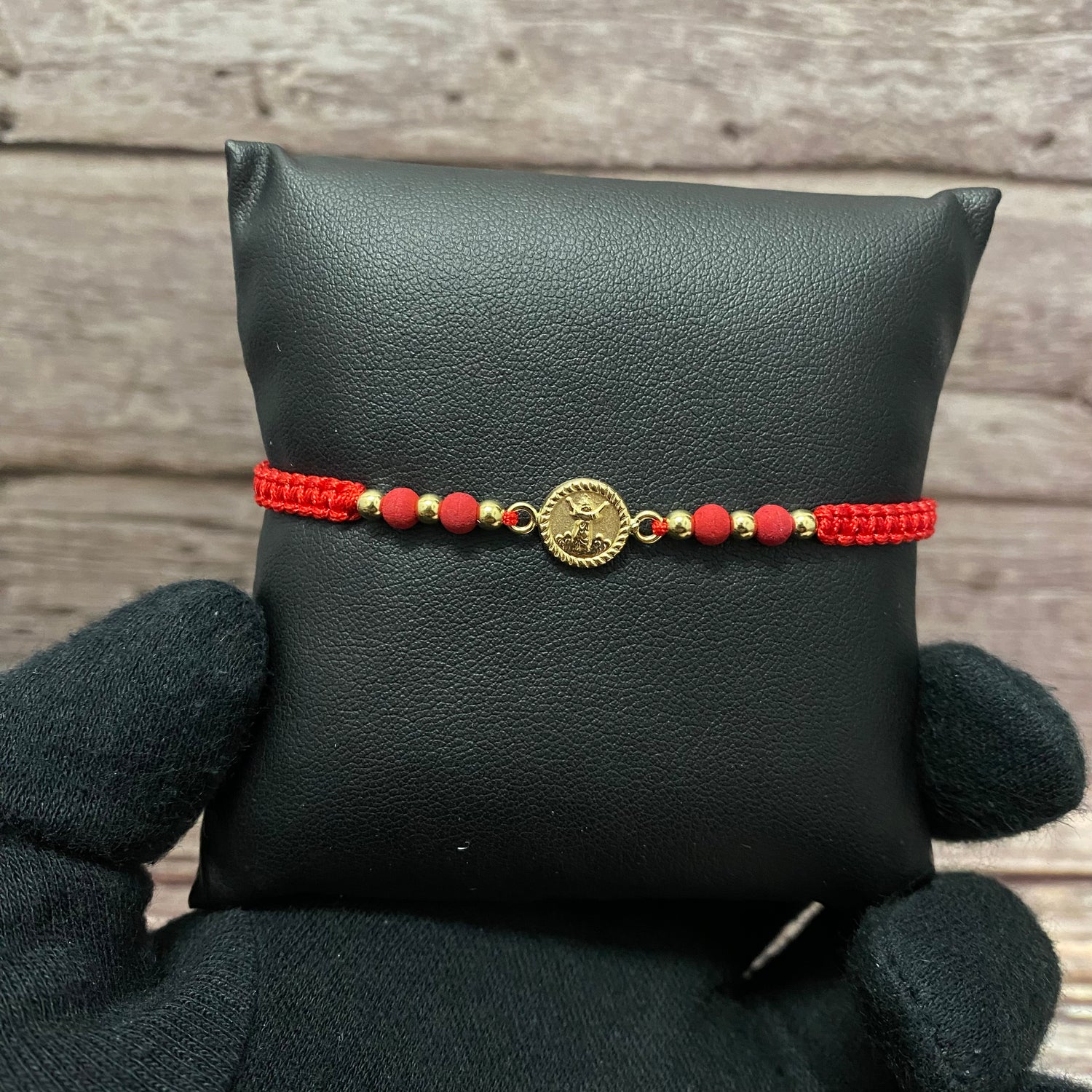 18K Yellow Gold Tejida Divine Child-Smooth Balls Bracelet Adjustable / 1.15gr