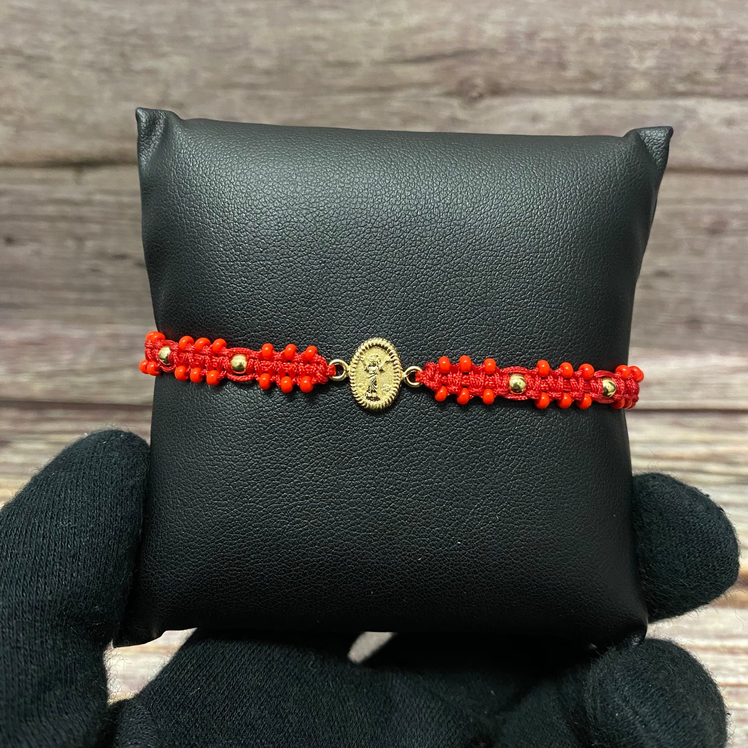 18K Yellow Gold Tejida Baby Divine Child-Smooth Balls Bracelet Adjustable / 0.75gr