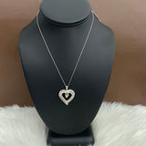 10K White Gold Diamond Heart Pendant Ct Dia / 5.2gr