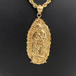 14K Yellow Gold Virgen Guadulupe Pendant / 6.6gr