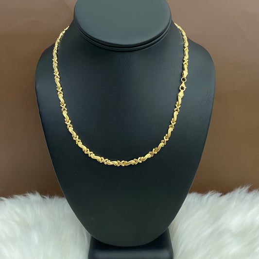10K Yellow Gold Xoxo Chain / 9gr / 5mm / 18in