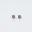 14K White Gold Diamond Heart Stud Earrings 0.03Ct / 1gr