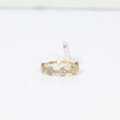 14K Yellow Gold Diamond Clovers Ring 0.82Ct Dia / 3.23gr / Size 6 3/4