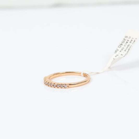 14K Rose Gold Diamond Luxury Engagement Ring 0.18Ct / 2.3gr / Size 7