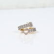 10K Yellow Gold Diamond Letter O With Heart Ring 0.94Ct Dia / 5gr / Size 6.5