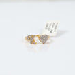 10K Yellow Gold Diamond Heart - Letter K Ring 0.18Ct Dia / 1.8gr / Size 6.5