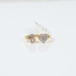 10K Yellow Gold Diamond Heart - Letter B Ring 0.20Ct Dia / 1.9gr / Size 7