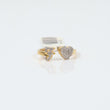 10K Yellow Gold Diamond Heart - Letter F Ring 0.18Ct Dia / 1.7gr / Size 6.5