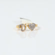 10K Yellow Gold Diamond Heart - Letter D Ring 0.20Ct Dia / 1.9gr / Size 7