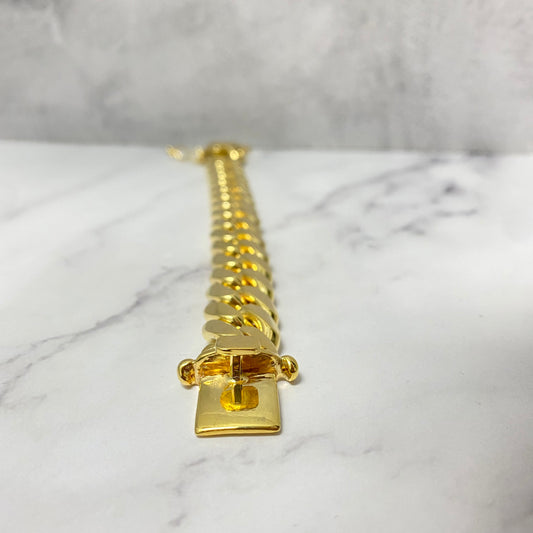 10K Yellow Gold Cuban Links Bracelet / 116.23gr / 15.3mm / 7 1/4in