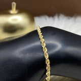 14K Yellow Gold Rope Bracelet / 2.6gr / 2.9mm / 8in