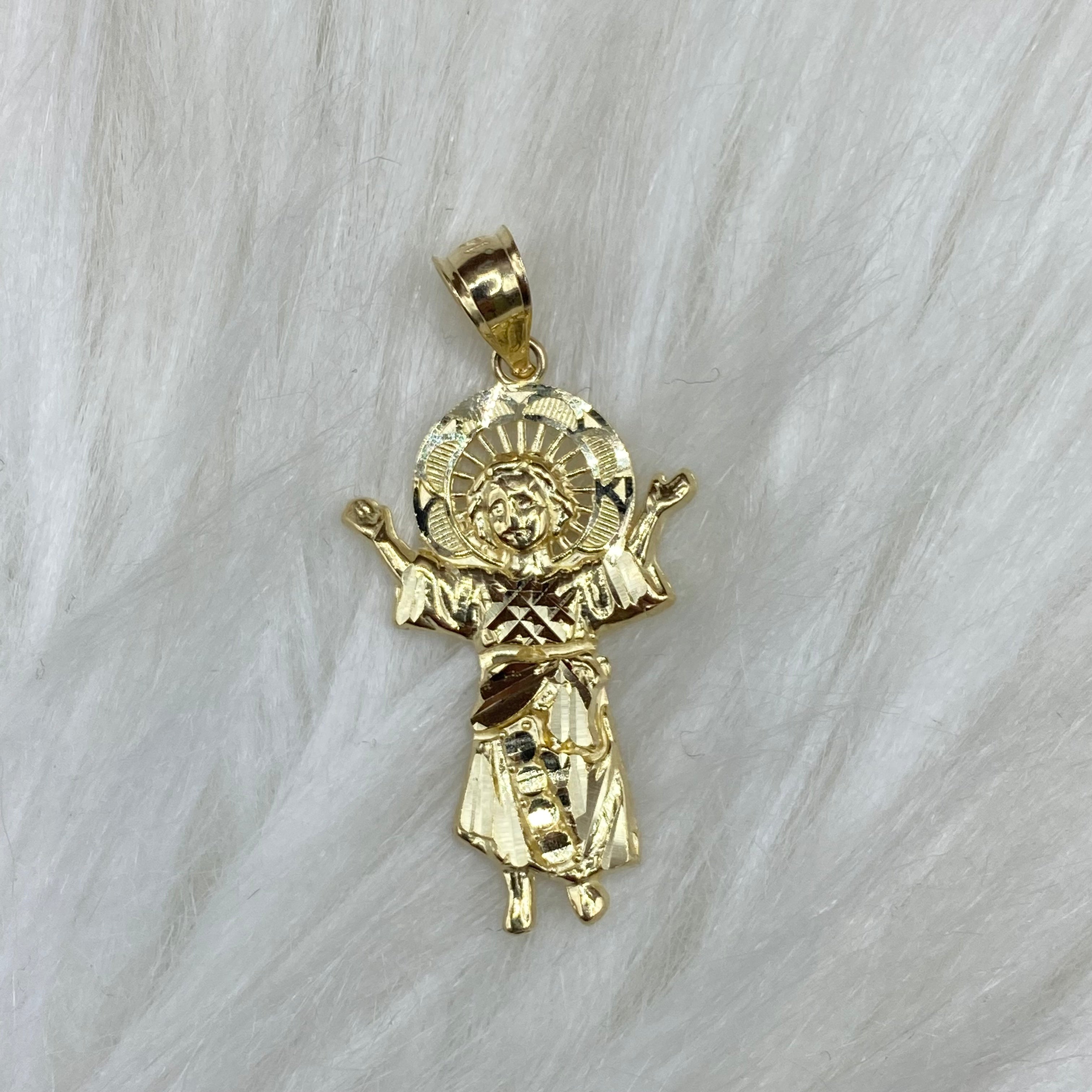 14K Yellow Gold Divino Niño Pendant / 1.8gr