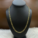 14K Yellow Gold Figaro Chain / 19.2gr / 5.3mm / 24in