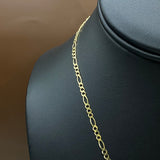 14K Yellow Gold Figaro Chain / 7.5gr / 3.4mm / 20in