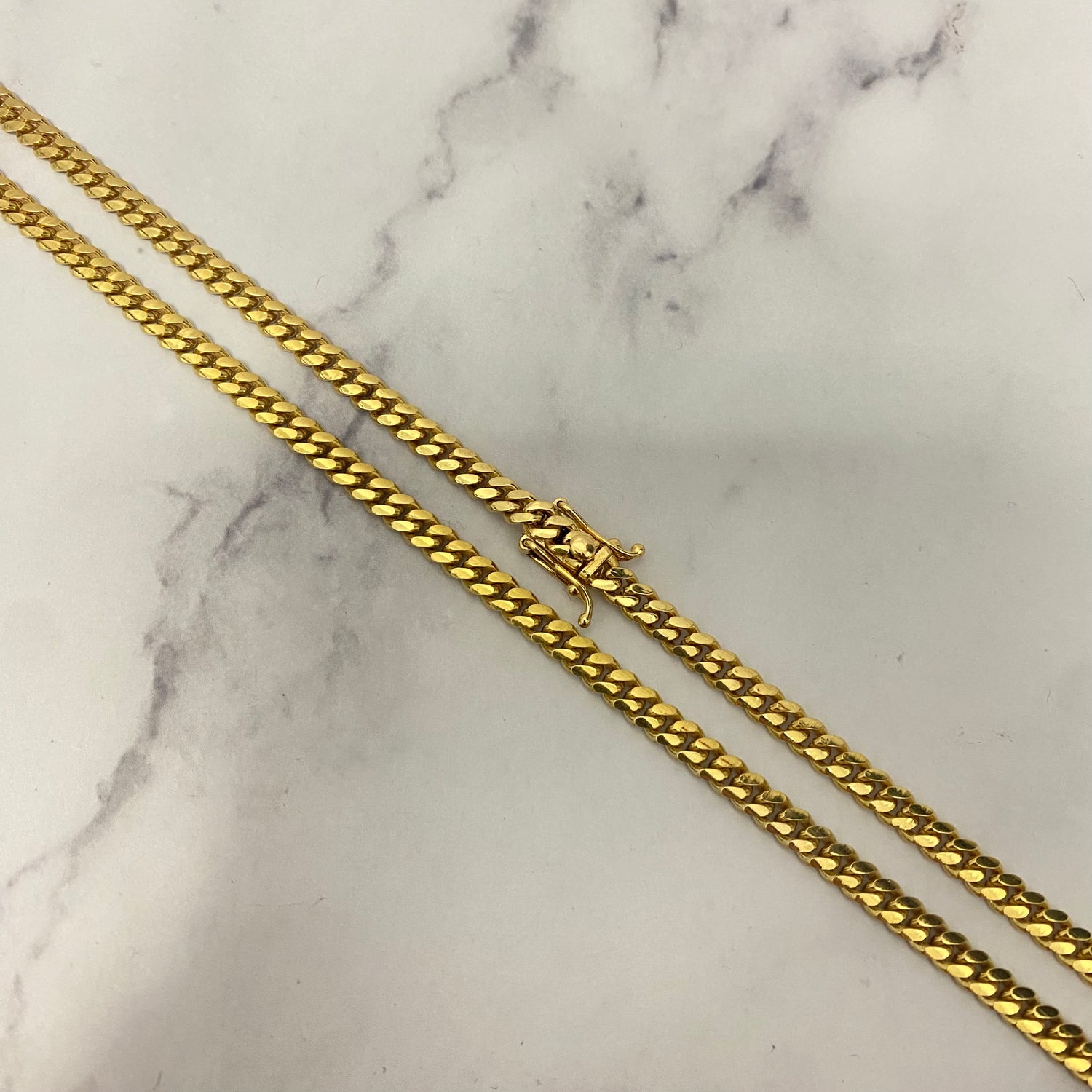 10K Yellow Gold Micro Cuban / 29.39gr / 4.1mm / 24in