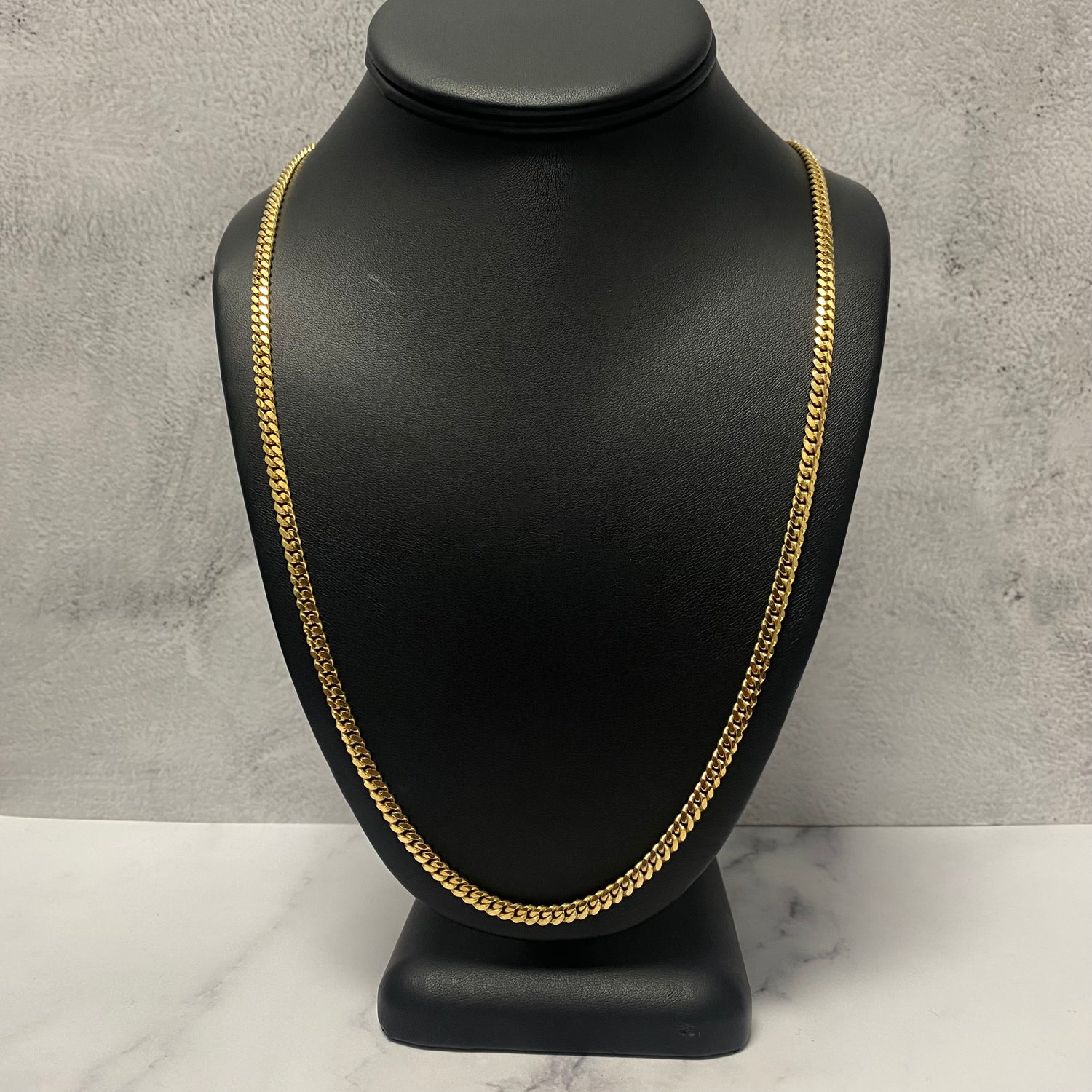 10K Yellow Gold Micro Cuban / 29.17gr / 4.1mm / 24in