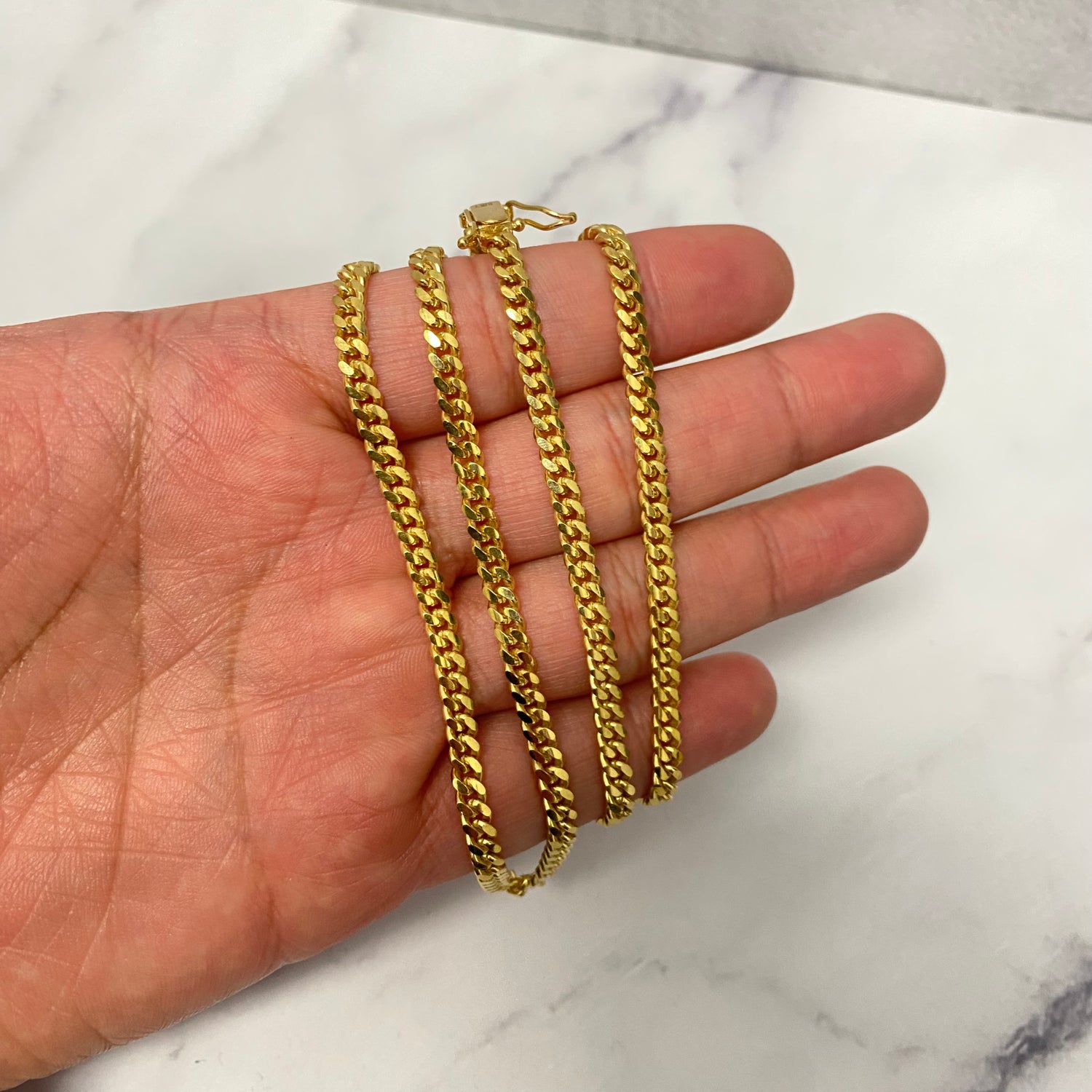 10K Yellow Gold Micro Cuban / 29.17gr / 4.1mm / 24in