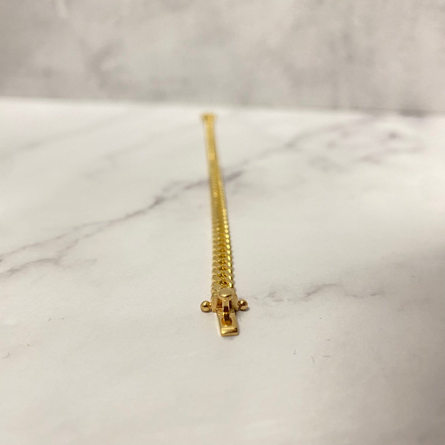 10K Yellow Gold Bracelet Micro Cuban / 10.73gr / 4.1mm / 8.5in