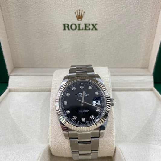 Rolex Day Just 41Mm 10 Factory Dia White Gold Bezel 2018