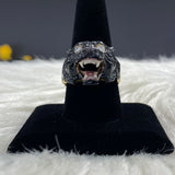 10K Yellow Gold Diamond Black Tiger Ring Ct Dia / 16.1gr / Size 10