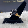 10K Yellow Gold Diamond Black Tiger Ring Ct Dia / 16.1gr / Size 10