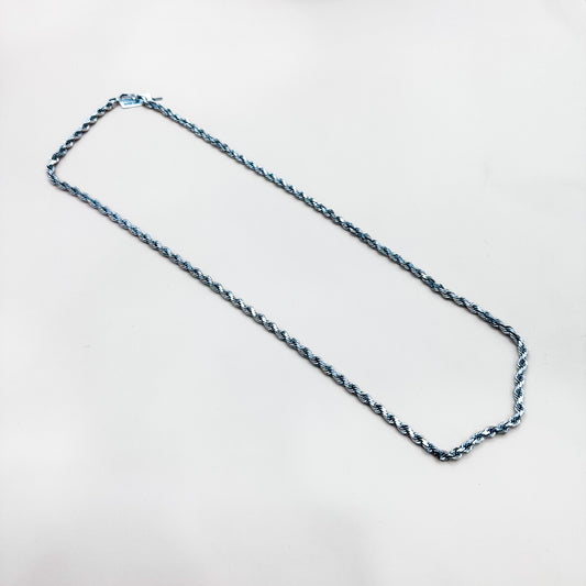 10K White Gold Rope Chain / 17.4gr / 24in