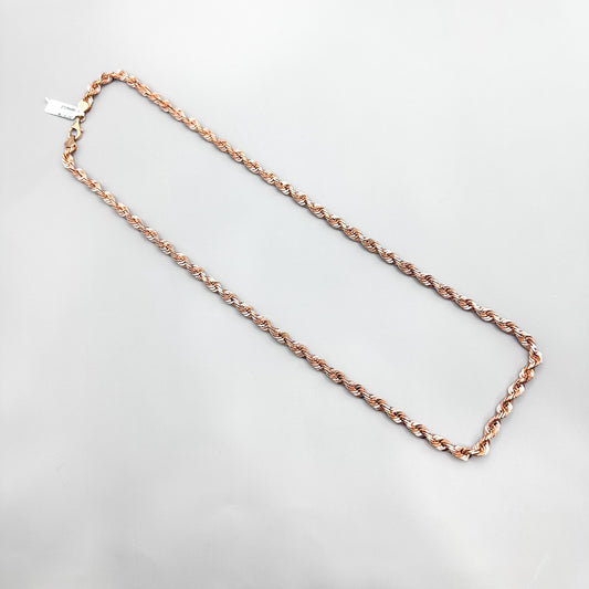 10K Rose Gold Rope Chain / 38.9gr / 24in