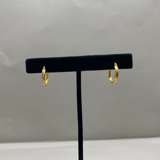 10K Yellow Gold Braided Fashion Hoop Earrings / 1.1gr