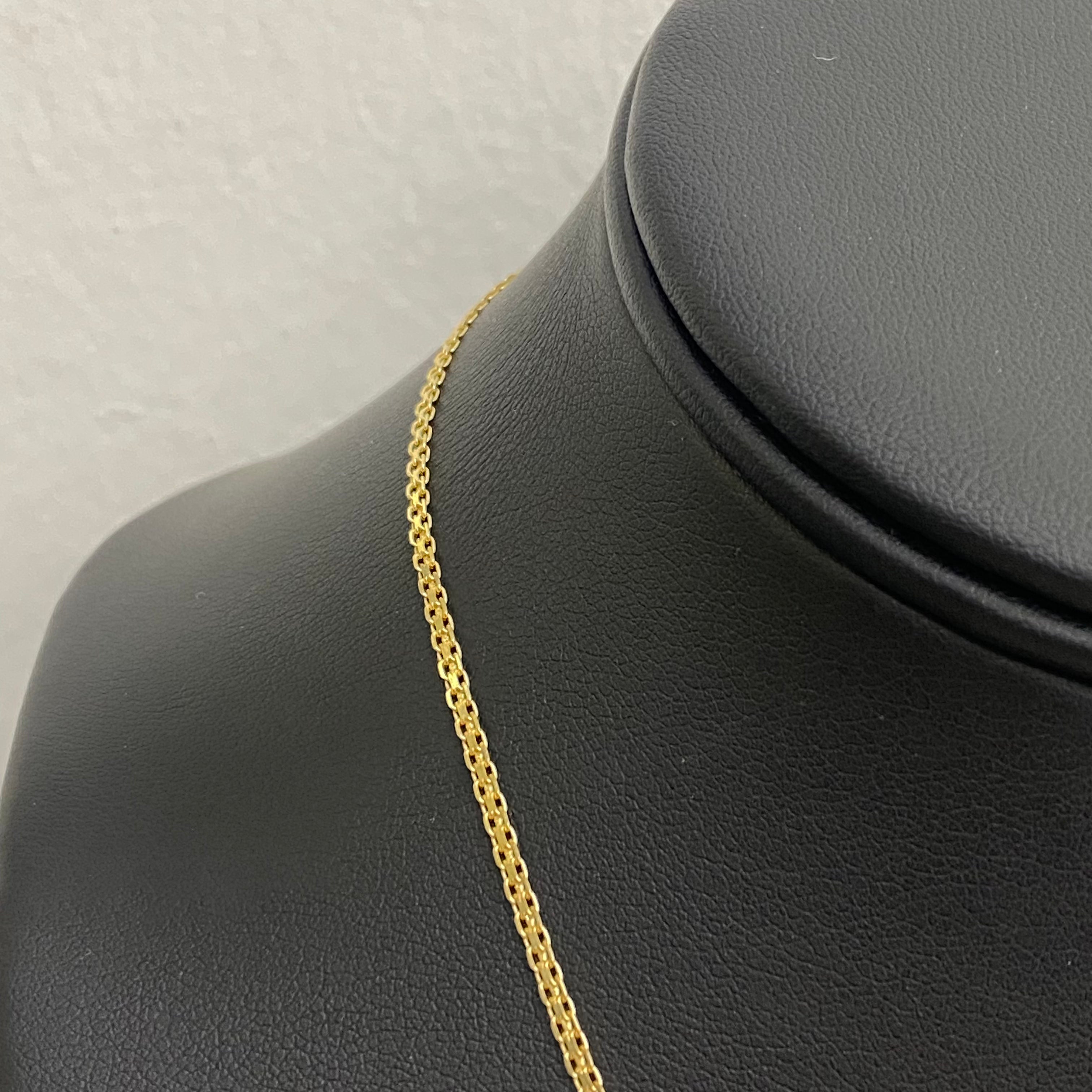 18K Yellow Gold Chino Link Chain / 3.3gr / 1.7mm / 15.5in