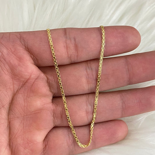 18K Yellow Gold Chino Link Chain / 2.2gr / 1.4mm / 16in