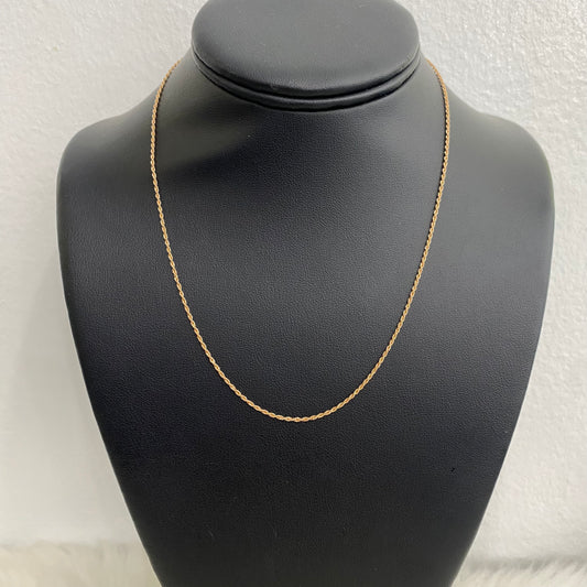 18K Rose Gold Rope Chain / 0.94gr / 1.2mm / 17in