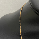 18K Rose Gold Rope Chain / 1gr / 1.2mm / 19.5in