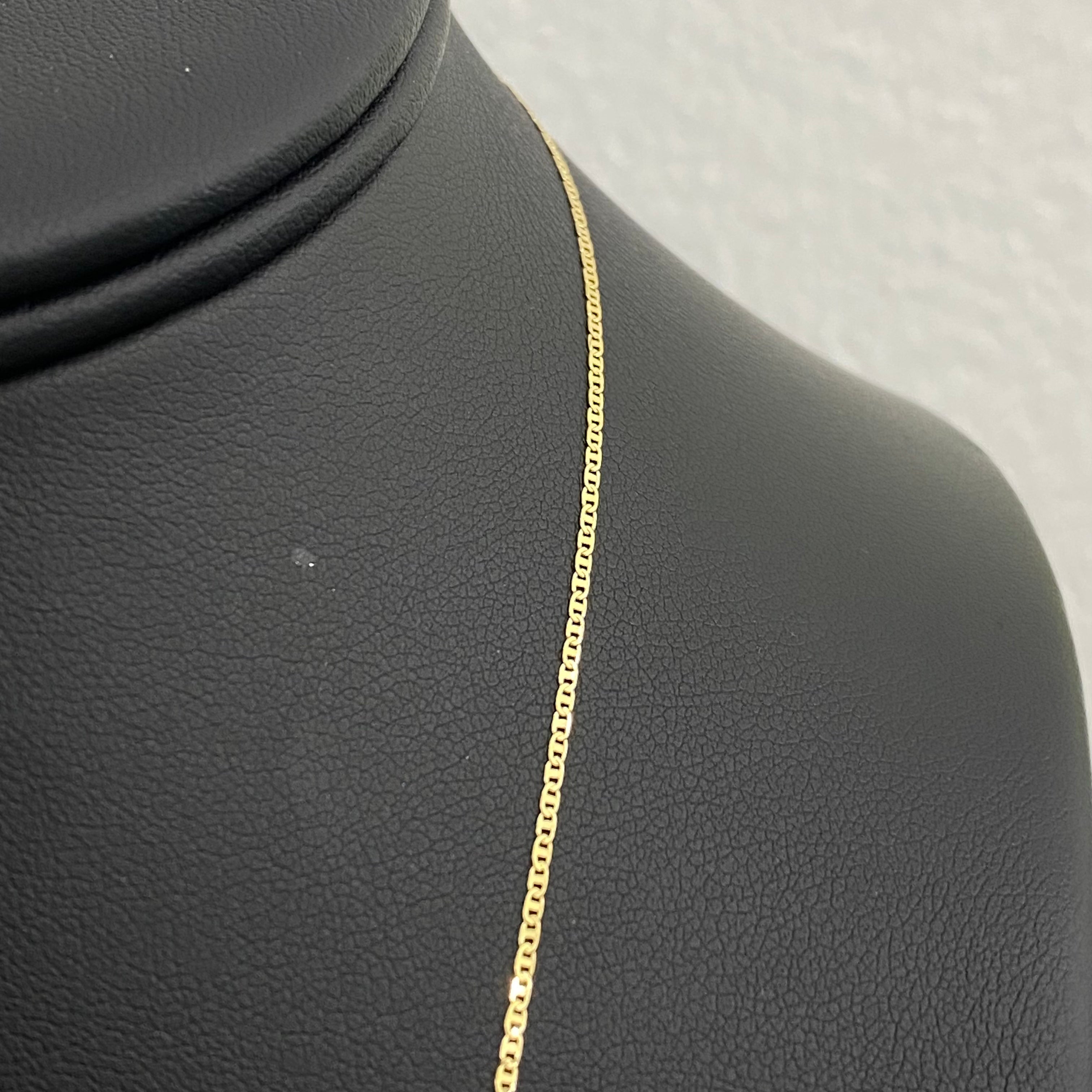 18K Yellow Gold Mariner Chain / 1.2gr / 1.1mm / 17.5in