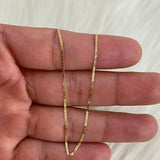 18K Yellow Gold Mariner Chain / 1.2gr / 1.1mm / 17.5in