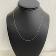 18K Rose Gold Box Link Chain / 1.2gr / 0.6mm / 17.5in