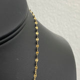 18K Yellow Gold Mirror Chain / 1.5gr / 2.1mm / 17.5in