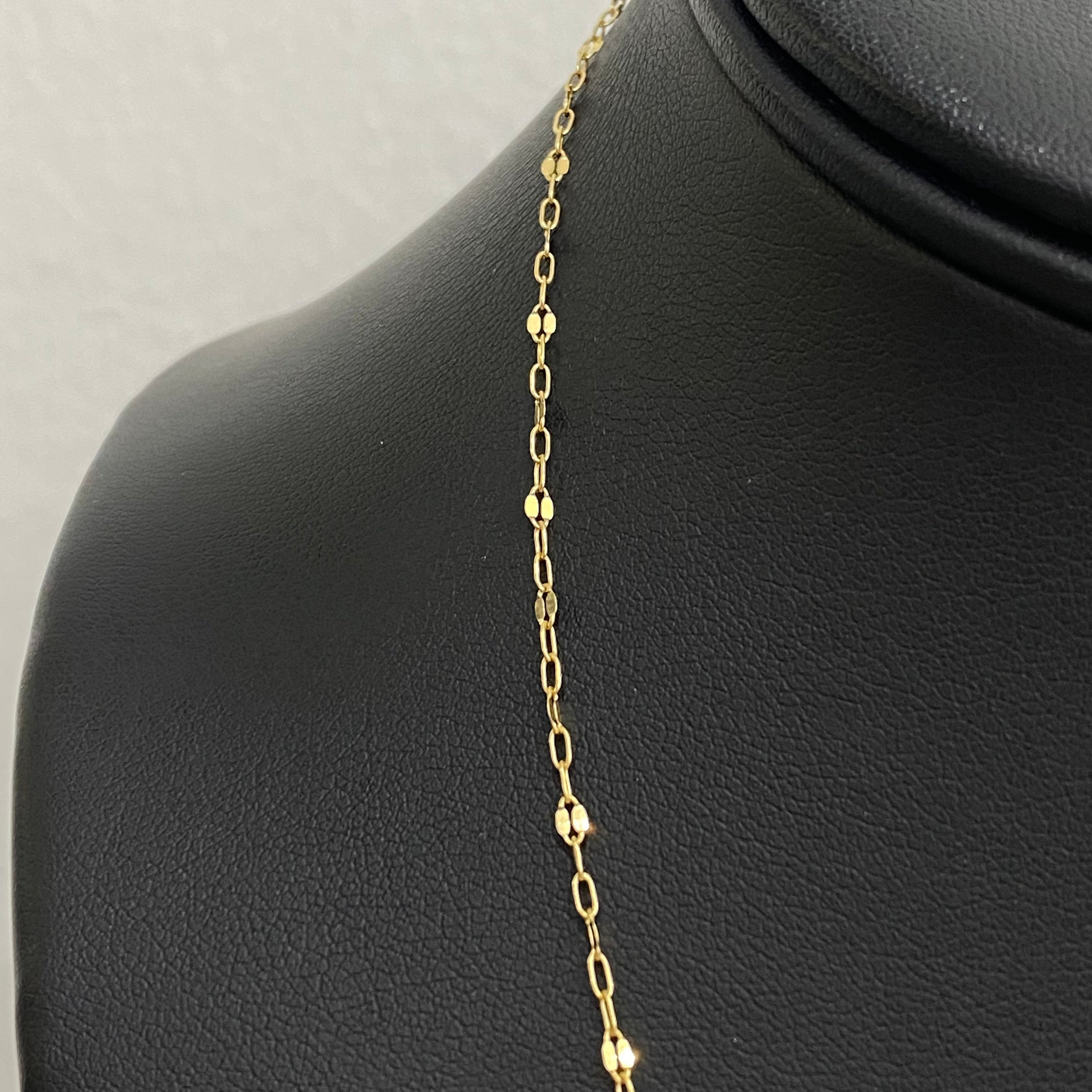 18K Yellow Gold Mirror Chain / 1.3gr / 1.7mm / 18in