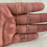 18K Yellow Gold Mirror Chain / 1.3gr / 1.7mm / 18in