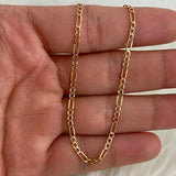 18K Yellow Gold Figaro Chain / 2.6gr / 2.4mm / 19.5in