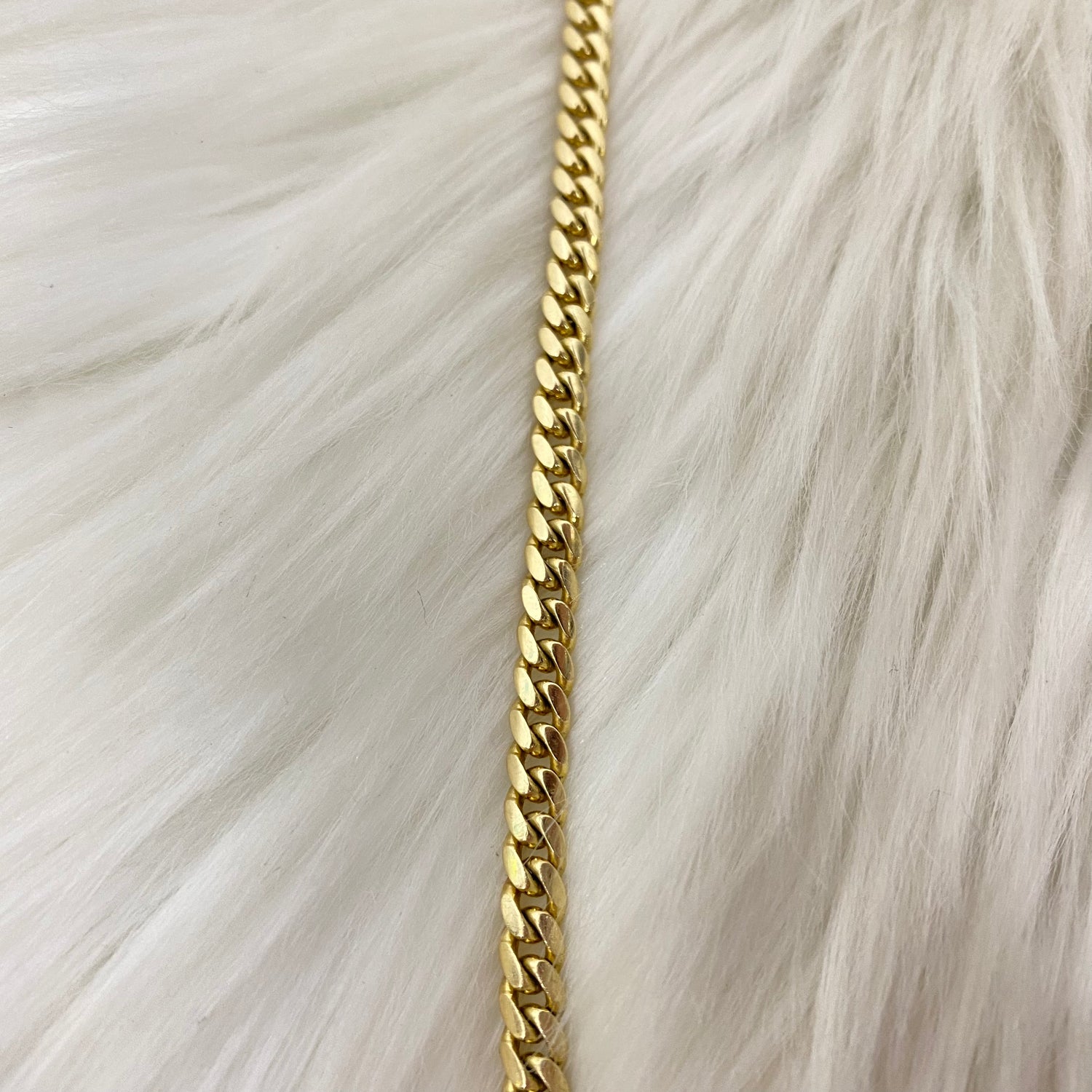 10K Yellow Gold Bracelet Micro Cuban / 10.1gr / 4.9mm / 5in