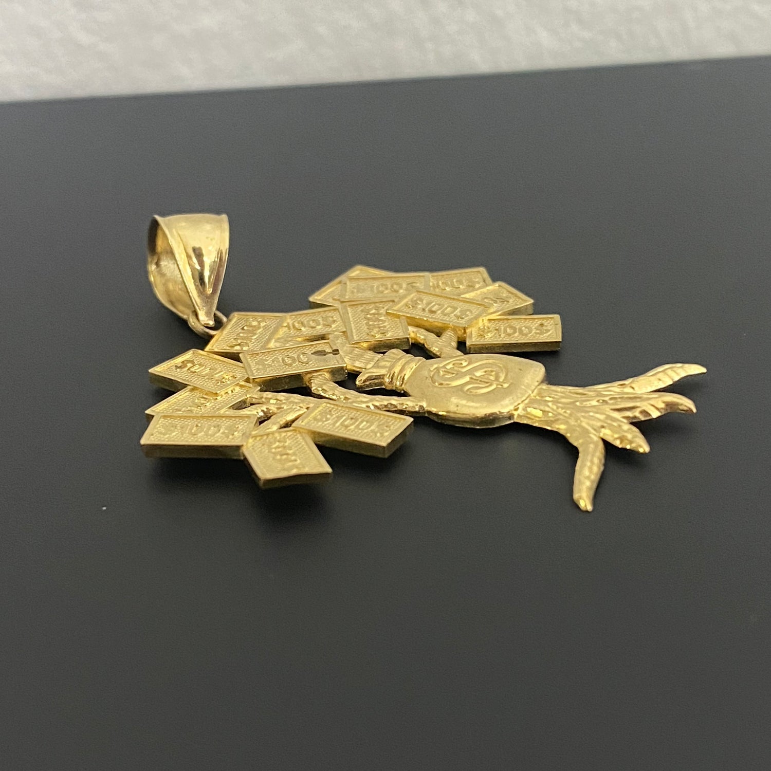 10K Yellow Gold Money Tree Pendant / 5.9gr / 2in