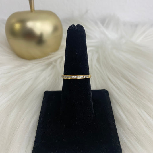14K Yellow Gold Diamond Fashion Engagement Ring Ct Dia / 1.8gr / Size 7