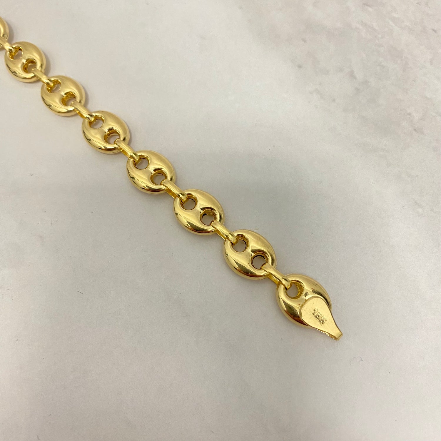 18K Yellow Gold Gc Bracelet / 7.65gr / 8.1mm / 8 1/4in