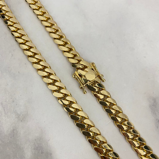 14K Yellow Gold Cuban Links / 142.54gr / 8.8mm / 24in